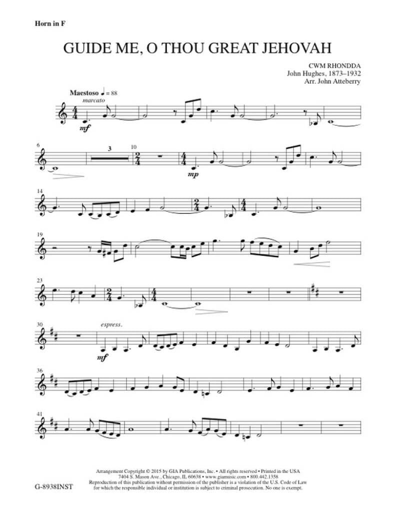 Guide Me, O Thou Great Jehovah-Instrument edition